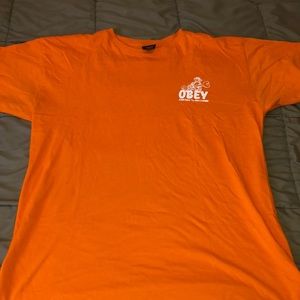 Orange Obey shirt